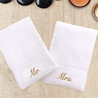 Linum Home Textiles Mr And Mrs 2-pc. Hand Towel