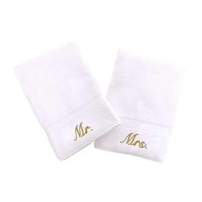 Linum Home Textiles Mr And Mrs 2-pc. Hand Towel