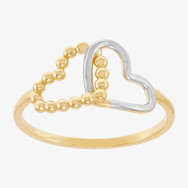 Gold Addiction Womens 15.5MM 10K Heart Band