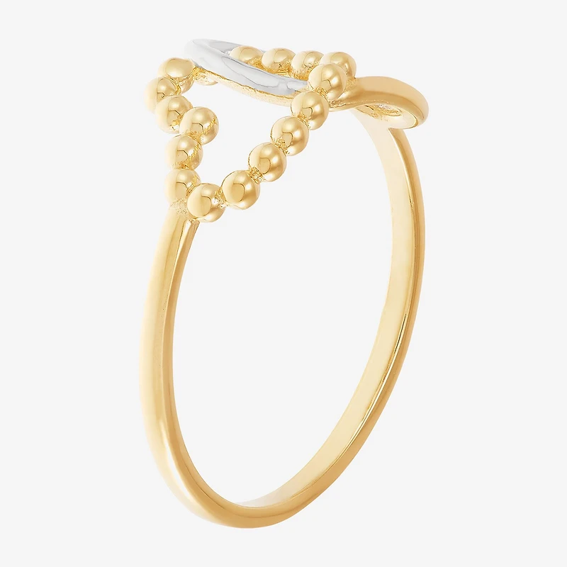 Gold Addiction Womens 15.5MM 10K Heart Band