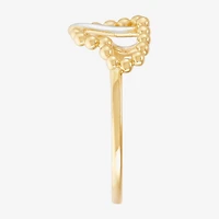 Gold Addiction Womens 15.5MM 10K Heart Band