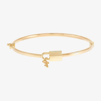 Gold Addiction Womens 10K Gold Round Bangle Bracelet