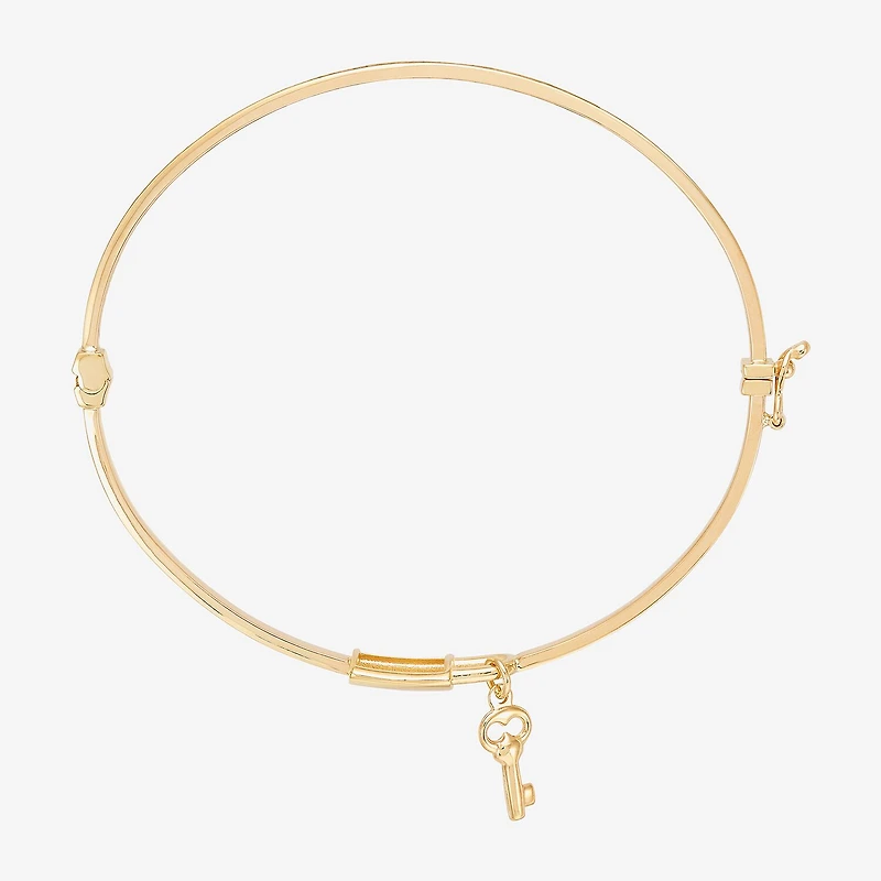 Gold Addiction Womens 10K Gold Round Bangle Bracelet