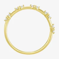 Gold Addiction Womens Cubic Zirconia 10K Gold Round Band