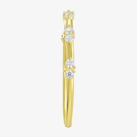 Gold Addiction Womens Cubic Zirconia 10K Gold Round Band
