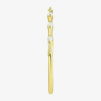 Gold Addiction Womens White Cubic Zirconia 10K Gold Stackable Ring