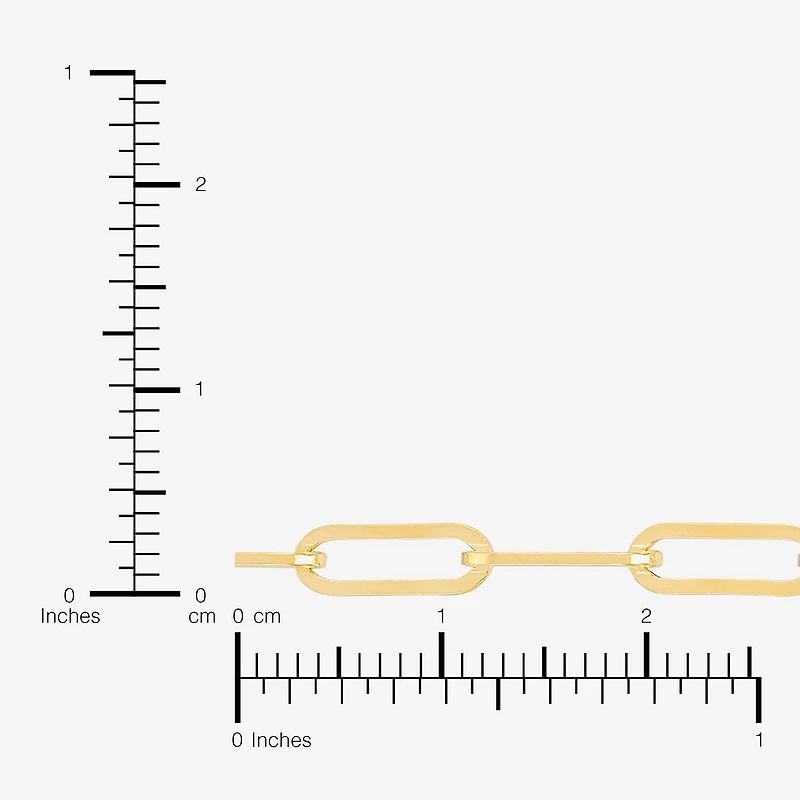 Bonded Brilliance Womens 14K Gold Bonded With Sterling Silver 20 Inch Link Chain Necklace