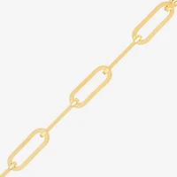 Bonded Brilliance Womens 14K Gold Bonded With Sterling Silver 20 Inch Link Chain Necklace