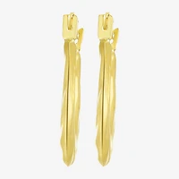 Womens 10K Gold 14.5mm Round Hoop Earrings