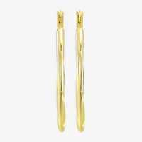 Womens 14K Gold 19mm Oval Hoop Earrings