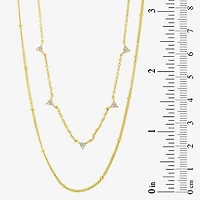 Silver Addiction Womens 14K Gold Over Silver 18 Inch Link Chain Necklace