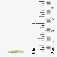 Silver Addiction Womens Cubic Zirconia 14K Gold Over Silver Solitaire Ring Set