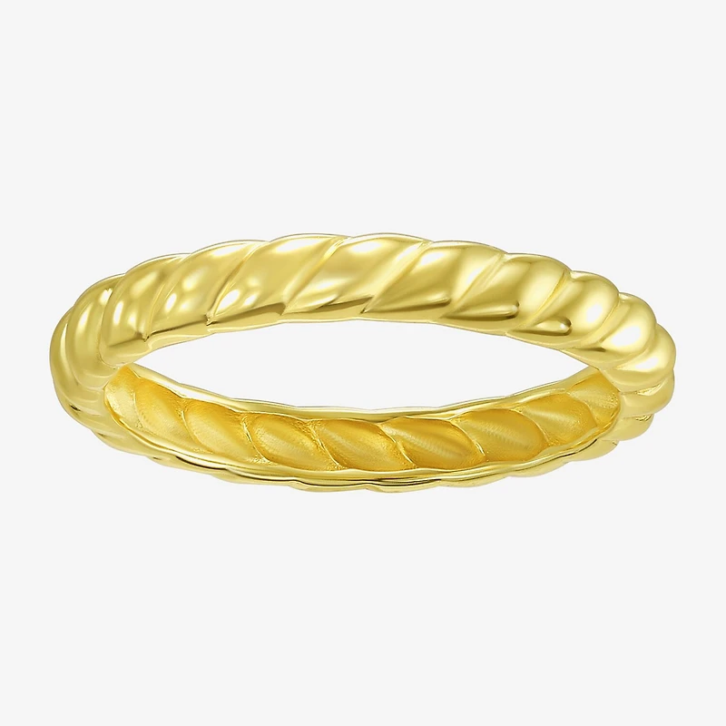 Silver Addiction Womens Cubic Zirconia 14K Gold Over Round Ring Set