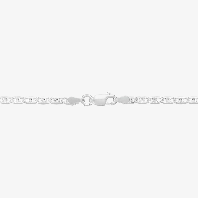 Made in Italy Womens Sterling Silver 18 Inch Valentino Chain Necklace