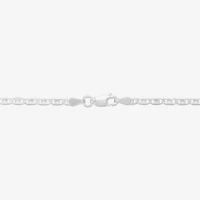 Made in Italy Womens Sterling Silver 18 Inch Valentino Chain Necklace