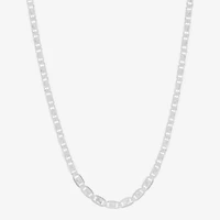Made in Italy Womens Sterling Silver 18 Inch Valentino Chain Necklace