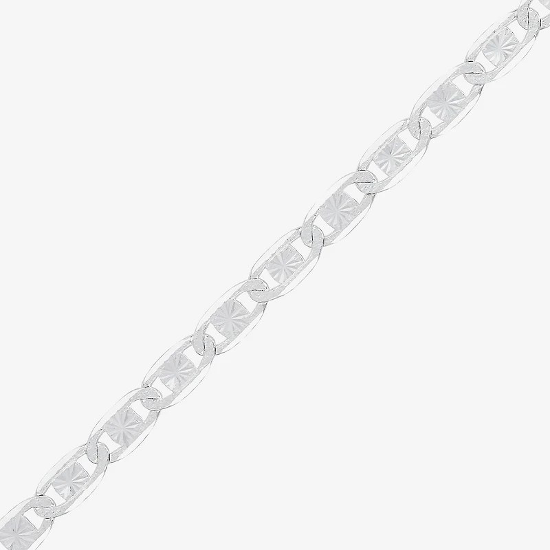 Made in Italy Womens Sterling Silver 18 Inch Valentino Chain Necklace