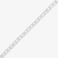 Made in Italy Womens Sterling Silver 18 Inch Valentino Chain Necklace