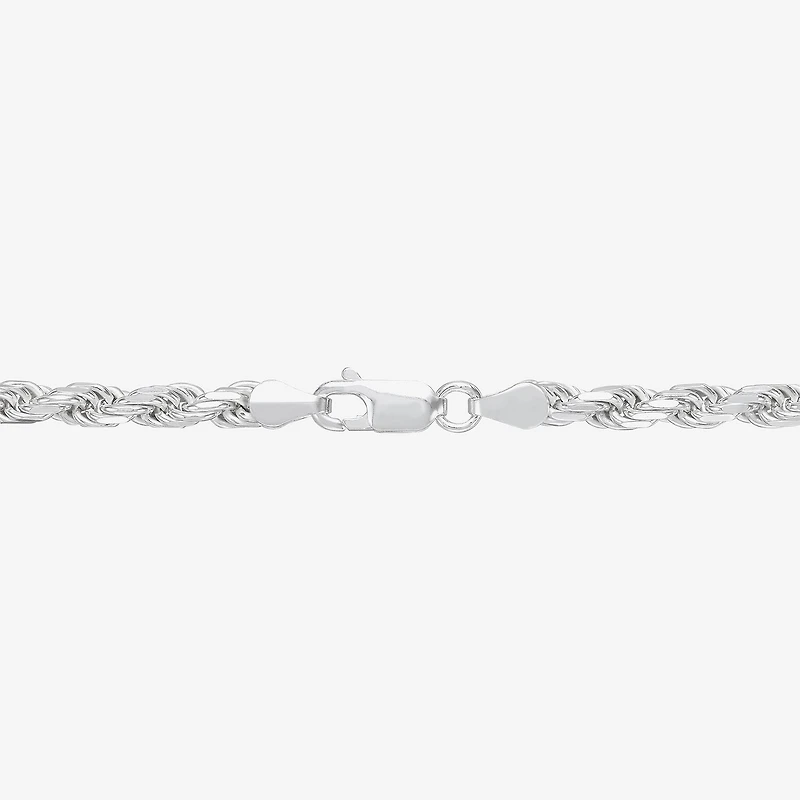Made in Italy Mens Sterling Silver 30 Inch Rope Chain Necklace