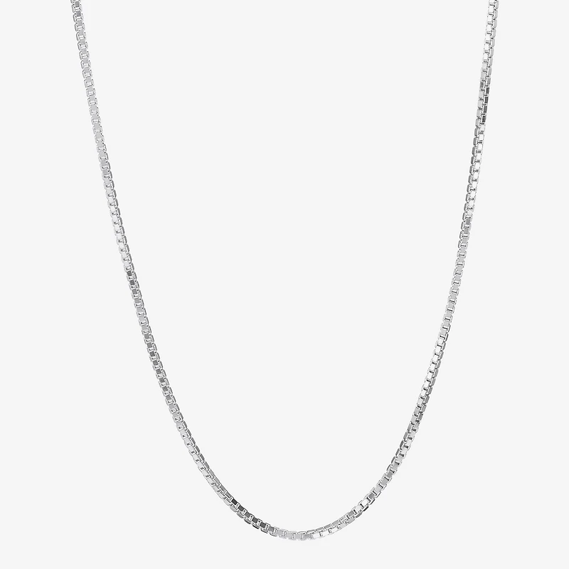 Made in Italy Womens Sterling Silver 16 Inch Box Chain Necklace
