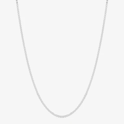 Made in Italy Womens Sterling Silver 20 Inch Box Chain Necklace