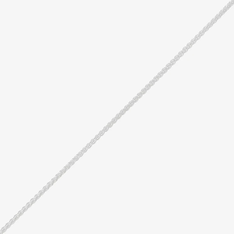 Made in Italy Womens Sterling Silver 18 Inch Wheat Chain Necklace