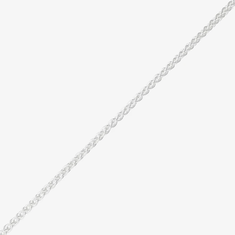 Made in Italy Womens Sterling Silver Inch Wheat Chain Necklace