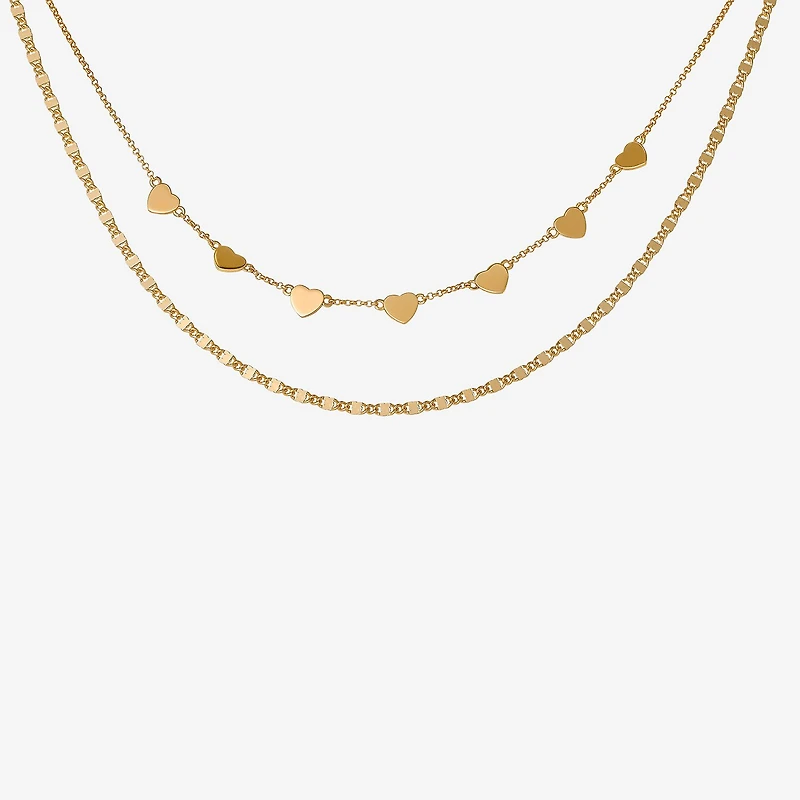 Limited Quantities! Womens 14K Gold Over Silver 2-pc. Necklace Set