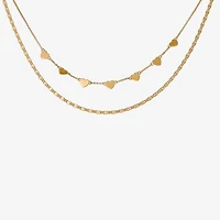 Limited Quantities! Womens 14K Gold Over Silver 2-pc. Necklace Set