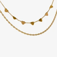 Limited Quantities! Womens 14K Gold Over Silver 2-pc. Necklace Set