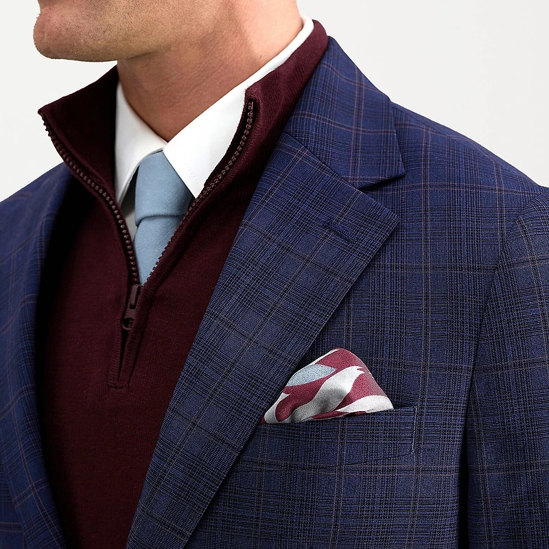 Haggar JMH Mens Slim Fit Plaid Suit Jacket
