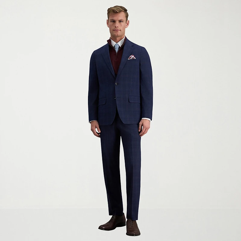 Haggar JMH Mens Slim Fit Plaid Suit Jacket