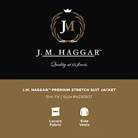 Haggar JMH Mens Slim Fit Plaid Suit Jacket