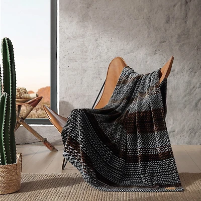 Wrangler Nash Stripe Soft Plush Washable Throw