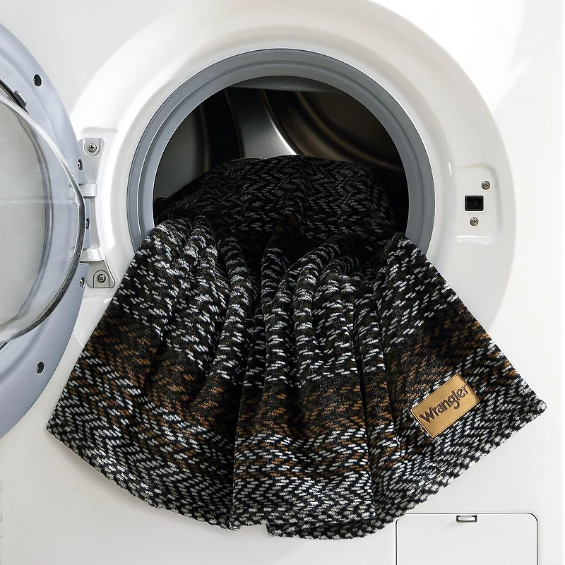 Wrangler Nash Stripe Soft Plush Washable Throw