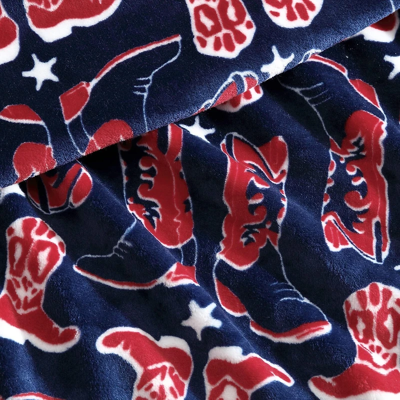 Wrangler Knockin' Boots 50x70 Washable Throw