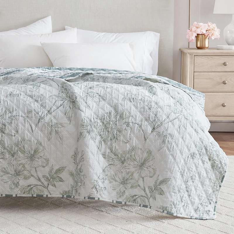 Martha Stewart Printed Quilted Throw