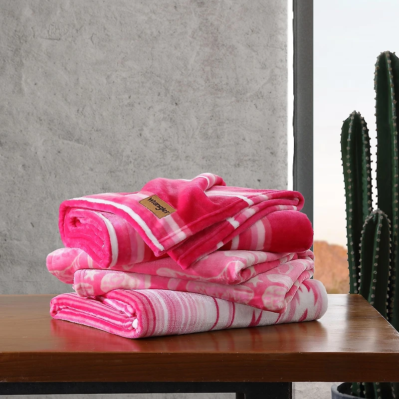 Wrangler Saddle Stripe Washable Throw