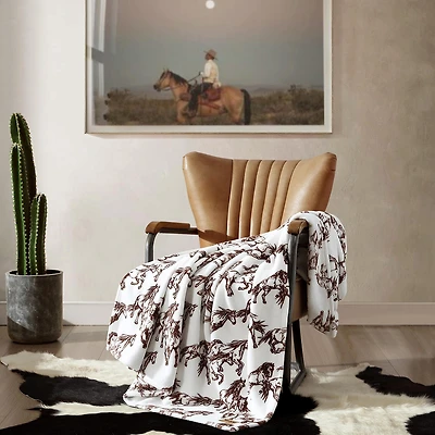 Wrangler Mustangs Washable Throw