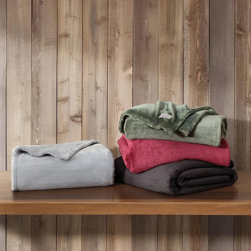 Eddie Bauer Ultra Lux Solid Washable Throw