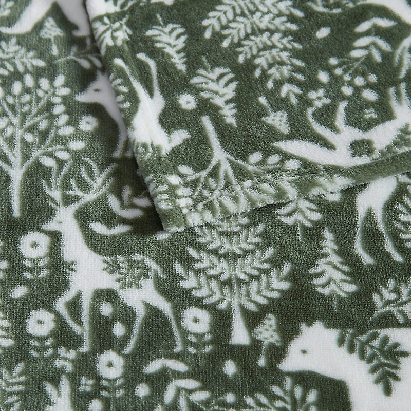 Martha Stewart Printed Seasonal Plush Throw