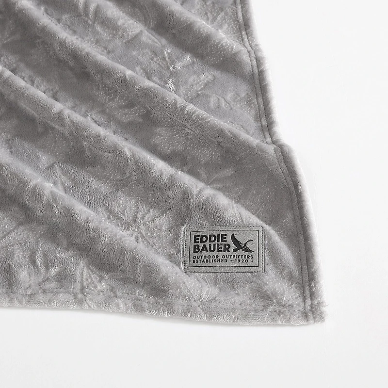 Eddie Bauer Woodblock Floral Washable Throw