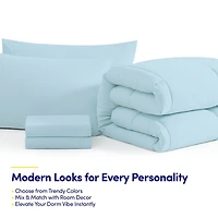 7PC Campus Ready Dorm Twin XL Complete Bedding Set with sheets