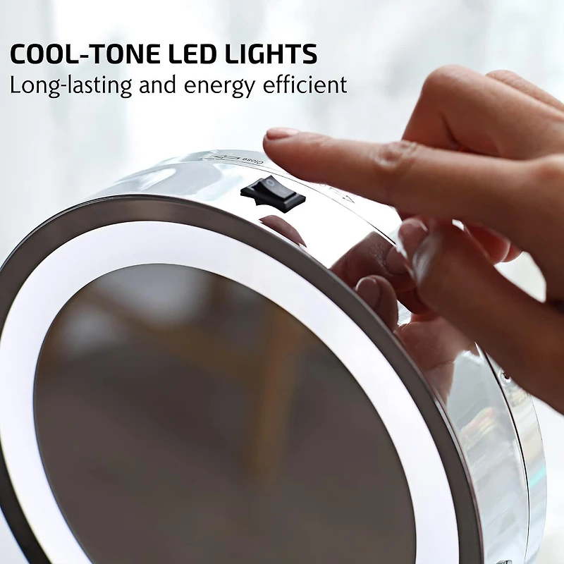 Ovente Light-Up 7X Magnification Makeup Mirror