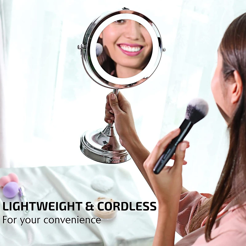 Ovente Light-Up 7X Magnification Makeup Mirror