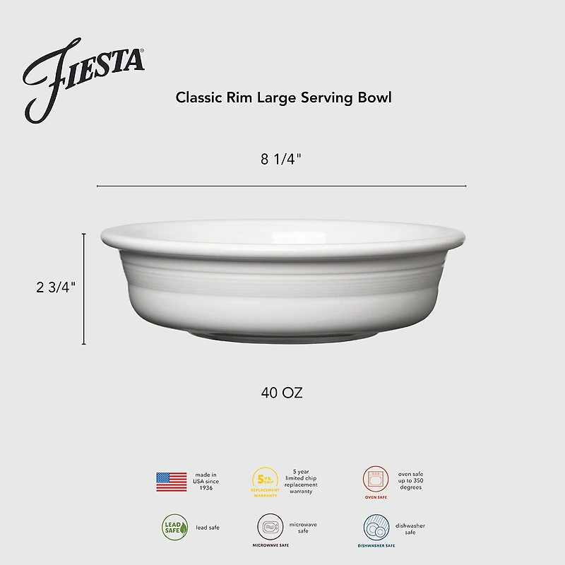 Fiesta Classic Rim Ceramic Cereal Bowl