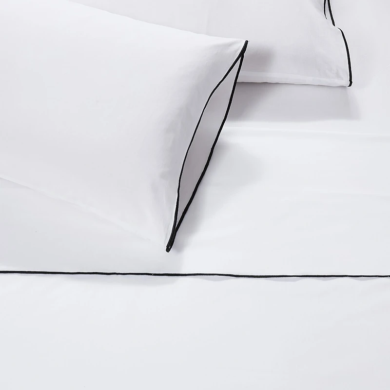 Brooklyn Loom Merrowed Edge Cotton Deep Pocket Sheet Set