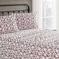 Truly Soft Ribbon And Bows Flannel Sheet Set