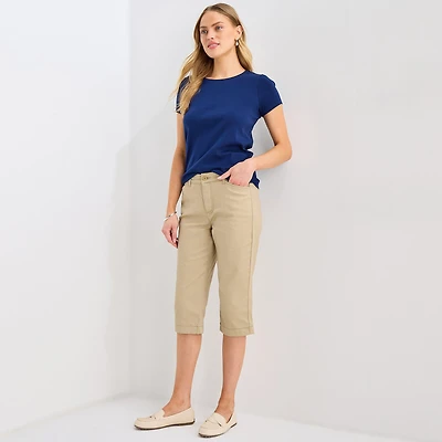 St. John's Bay Womens Tall Secretly Slender Skinny Mid Rise Capri Pant