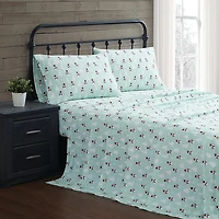 Truly Soft Snowman Wonderland Flannel Sheet Set